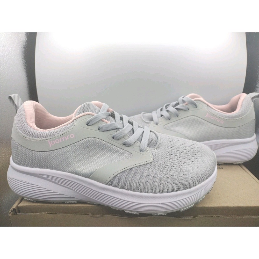 Joomra: Running Shoes Lightweight Athletic Sneakers Gray/Pink Size 9 US With Box